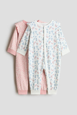 Pack de 2 pijamas enteros en algod?n