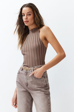 Trendyolmilla Bej Premium Iplik/Ozel Iplik Triko Bluz TWOSS24BZ00275 фото 8