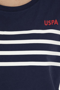 Женская темно-синяя футболка с круглым вырезом - U.s. polo assn фото 7