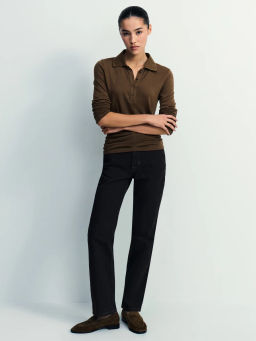 Джинсы straight с высокой посадкой регулярной длины / Zarina