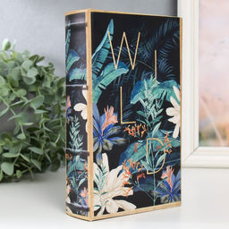 Шкатулка книга - сейф «Дикие джунгли», дерево, искусственная кожа, 21×13×5 см