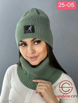 Набор 2в1 шапка и снуд женский - Bruno фото 3