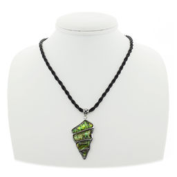 Кулон перламутр "Морская ракушка" гелиотис на витом шнурке