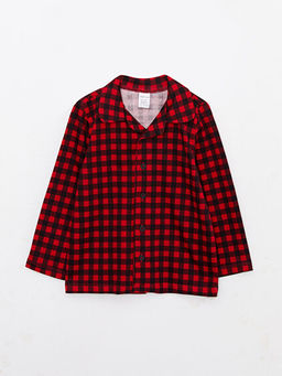 Polo Yaka Uzun Kollu Ekose Desenli Erkek Bebek Pijama Tak?m? - Waikiki фото 2