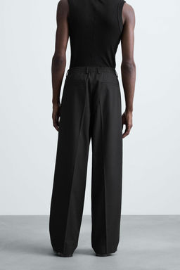 FLOWING WIDE-LEG PLEATED TROUSERS - Zara фото 3