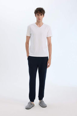 Slim Fit Dar Kesim V Yaka Basic Duz Ust - Defacto фото 3