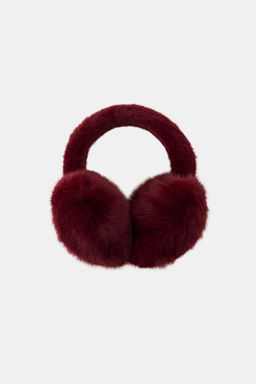 HEART-SHAPED FAUX FUR EARMUFFS - Zara фото 5