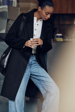WOOL BLEND DOUBLE-BREASTED COAT - Zara фото 2