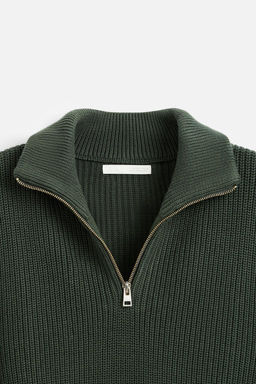 BASIC QUARTER-ZIP SWEATER - Zara фото 24