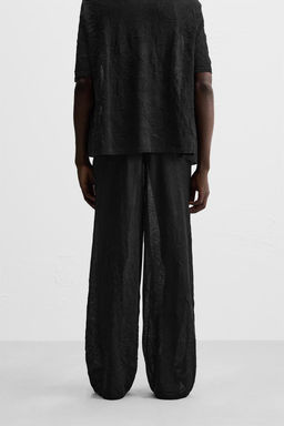 CREASED-EFFECT KNIT TROUSERS - Zara фото 3