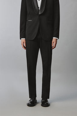 PANTAL?N REGULAR FIT BANDAS SMOKING / Negro - Zara фото 2