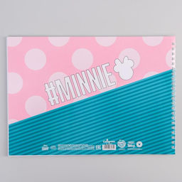 Цена за 2 шт. Альбом для рисования А4, 40 листов 100 г/м², на пружине, «Минни Маус»