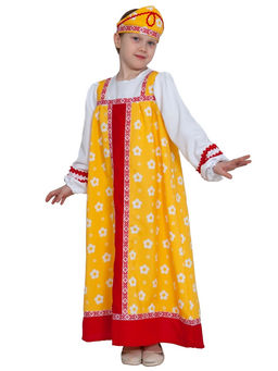 Костюм Русский народный для девочки Аленушка в желтом р-р. 122
