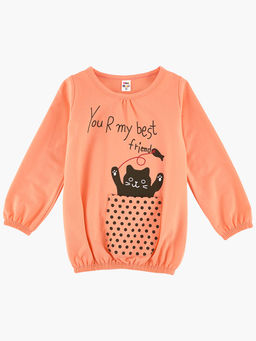 Толстовка для девочки UD 2037 персик