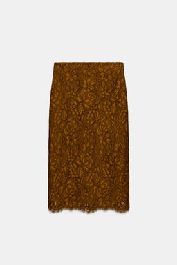 ZW COLLECTION LIMITED EDITION LACE MIDI SKIRT - Zara фото 6