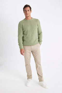 Прямые брюки-чинос из парусины - Defacto фото 2