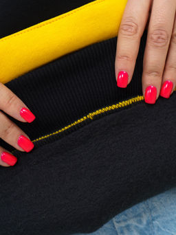 879 Толстовка "черный/желтый"