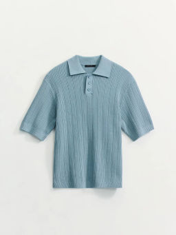 Джемпер поло фактурной вязки / Zarina фото 9