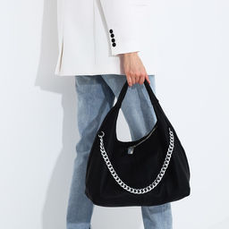 Сумка-мешок на молнии, наружный карман, цвет чёрный - Simaland фото 9