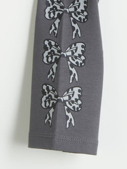 Beli Lastikli Bask?l? K?z ?ocuk Tayt