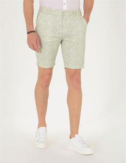Haki Slim Fit Bermuda _ort