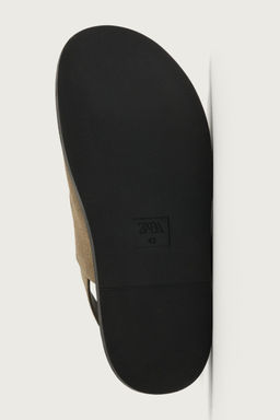 SANDALIA TIRAS PIEL / Gris Topo - Zara фото 4