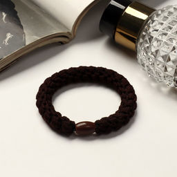 Цена за 10 шт. Резинки для волос «Спорт», плетение пышка, 5 см, коричневые