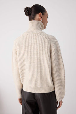 Wardrobe Essentials Tas Fermuarl? Yumusak Dokulu Genis Kal?p Triko H?rka|TWOAW26HI00049