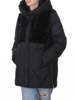 M-8800 BLACK Куртка зимняя стеганная женская (150 гр. холлофайбер)