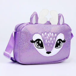 Сумка детская на молнии, длинный ремень, цвет фиолетовый - NAZAMOK KIDS фото 2