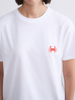Bisiklet Yaka Nak??l? Kad?n Ti??rt