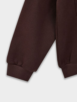 Теплое худи женское коричневое с начесом - Mark formelle фото 6