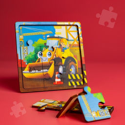 Пазл Трактор, 9 деталей - Лесная мастерская фото 6