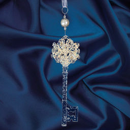 Цена за 2 шт. Ёлочная игрушка Зимнее волшебство. Ключик с блеском, 515 см, прозрачный, МИКС