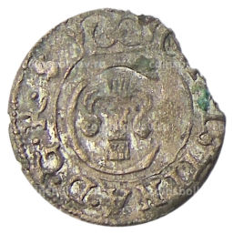 Солид 1651 года Шведская оккупация Риги  Королева Кристина
