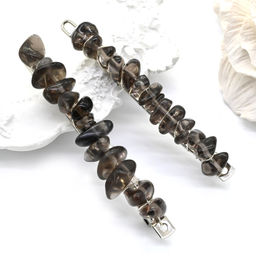 Заколка для волос с раухтопазом 6,5*0,8*1,3см