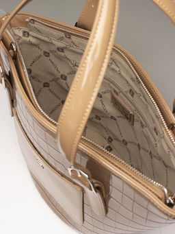 LACCOMA сумка WJB8739-коричневый эко кожа хлопок  фото 4