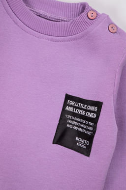 Теплый костюм для девочки из футера с начесом Bonito  фото 14