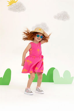 Розовое трикотажное платье без рукавов для девочки Неожиданная скидка в корзине