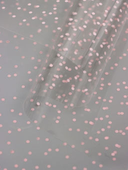 Пленка прозрачная с рисунком Крупинки Нежно-розовый 0.7?8.25%м - UPAK LAND фото 2