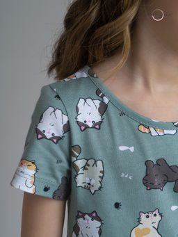 Платье Лето котята хаки - Sovalina фото 19