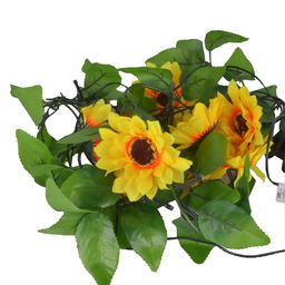 USL-S-138/PT2300 SUNFLOWERS Садовая гирлянда на солнечной батарее Подсолнухи. 24 светодиода. Теплый белый свет. 1*АА Ni-Mh аккумулятор в/к. IP44. TM Uniel - Volpe фото 2