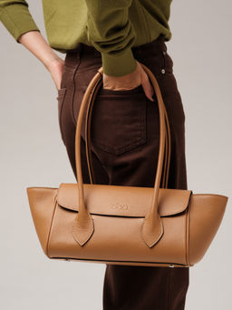 Кожаная сумка Viki DBR 31341 оранжевый миндаль фото 5