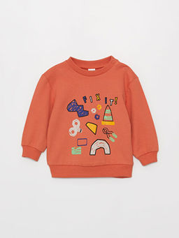 Bisiklet Yaka Uzun Kollu Bask?l? Erkek Bebek Sweasthirt 2li - Waikiki фото 2