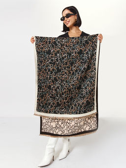 в составе ШЕРСТЬ и КАШЕМИР Большой, мягкий, теплый двусторонний палантин - Tantino фото 3