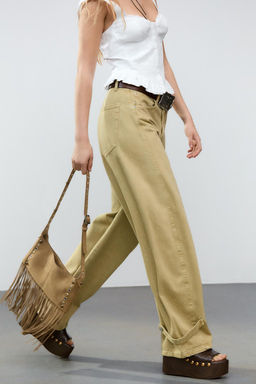 SPLIT SUEDE HANDBAG WITH FRINGING