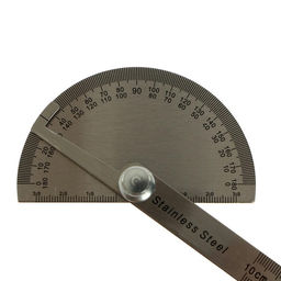 Линейка-транспортир, 10 см, нержавеющая сталь