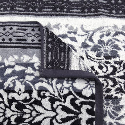 "Missoni-3025" Полотенце махровое 34х78см, плотность 375гр/м2, 100% хлопок, велюр, серый, Bolangde (Китай)