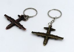 Цена за 2 шт.Брелок металл. "Самолет" (KL-40А)