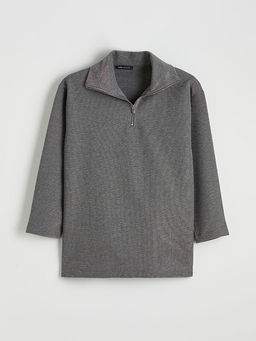 Dik Yaka Kad?n Sweatshirt Tunik